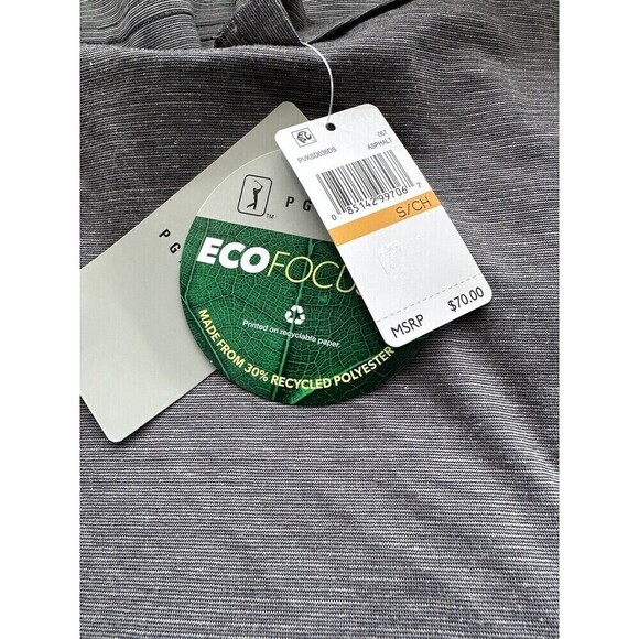 PGA TOUR Mens Lightweight Colorblocked Golf Hoodie Asphalt Gray Size Small - Picture 3 of 5